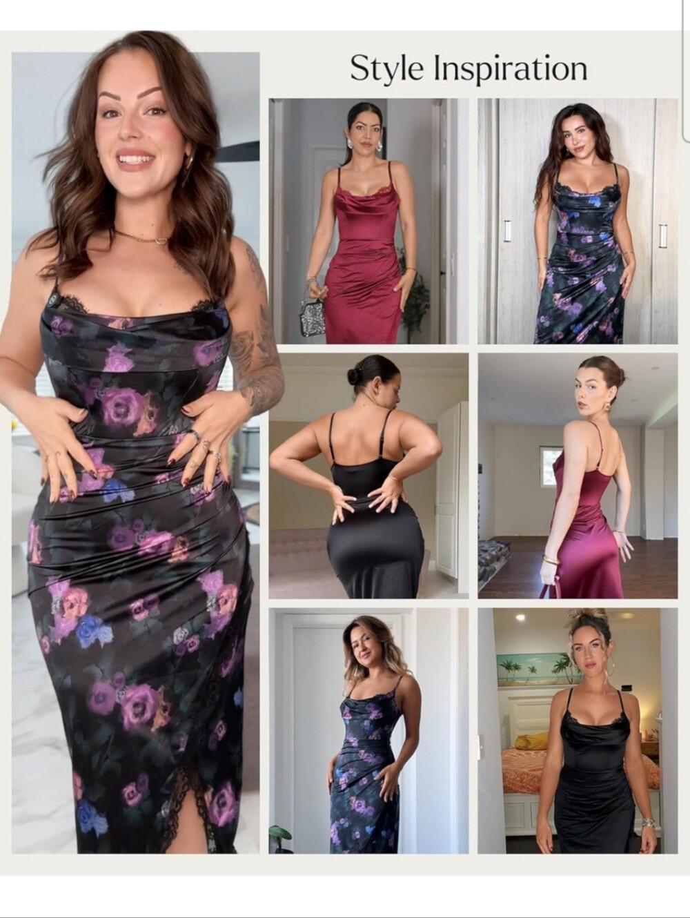 Popilush Women's Black Lace Corset Satin Ruched Cocktail Shapewear Midi Dress XL - Picture 2 of 12